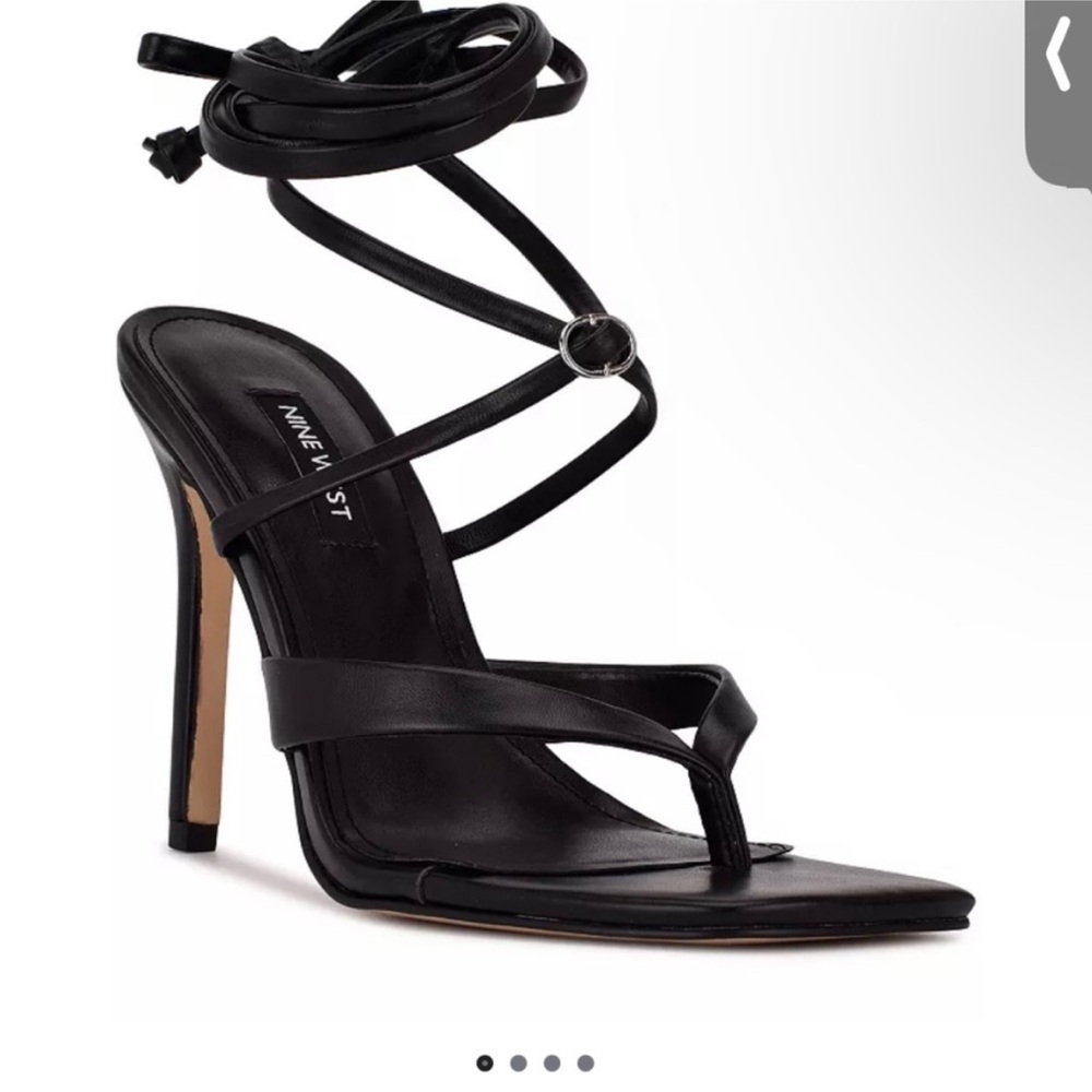 Nine West Yippie Black Strappy Heels